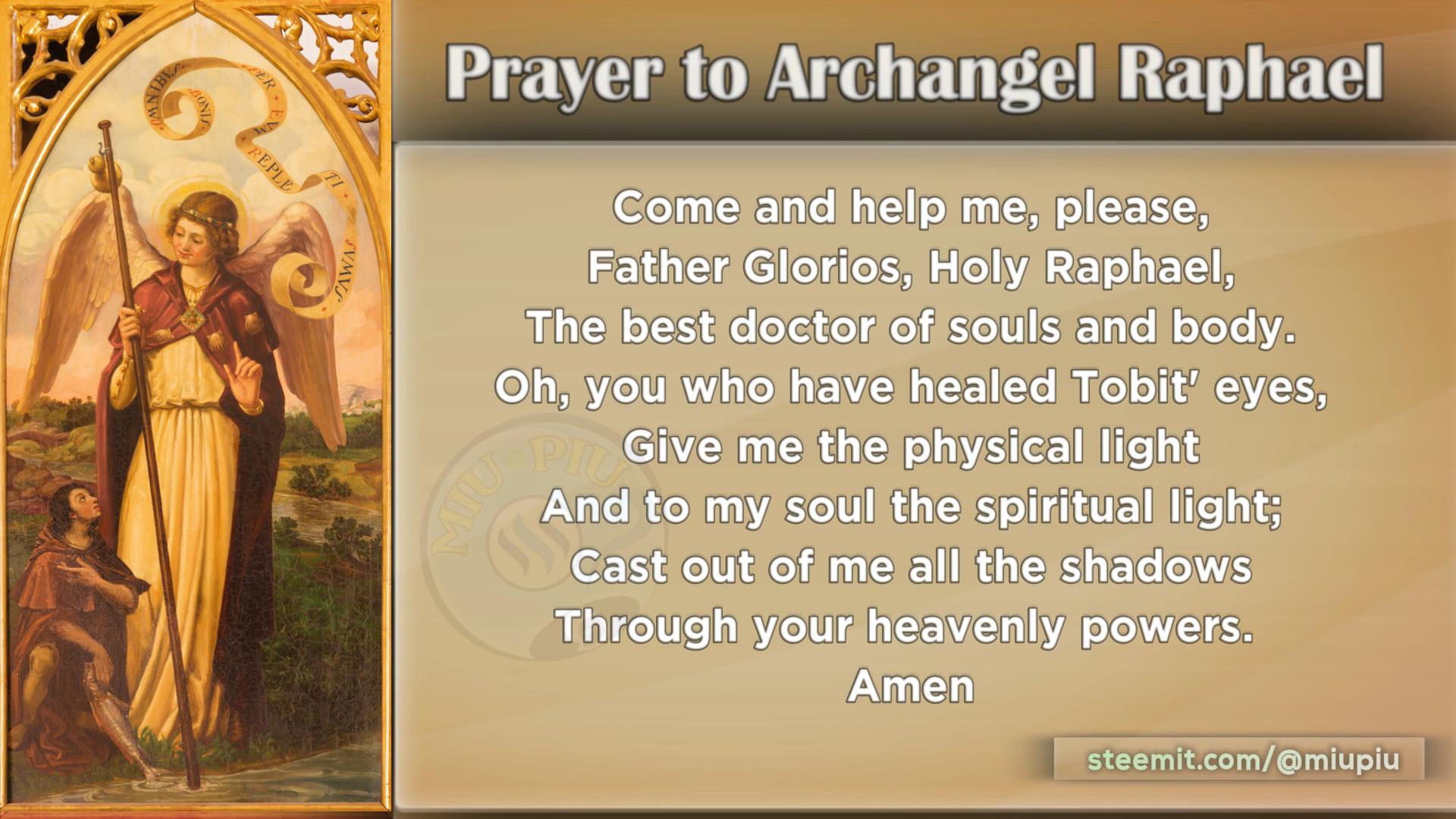 San Rafael Angel Prayer